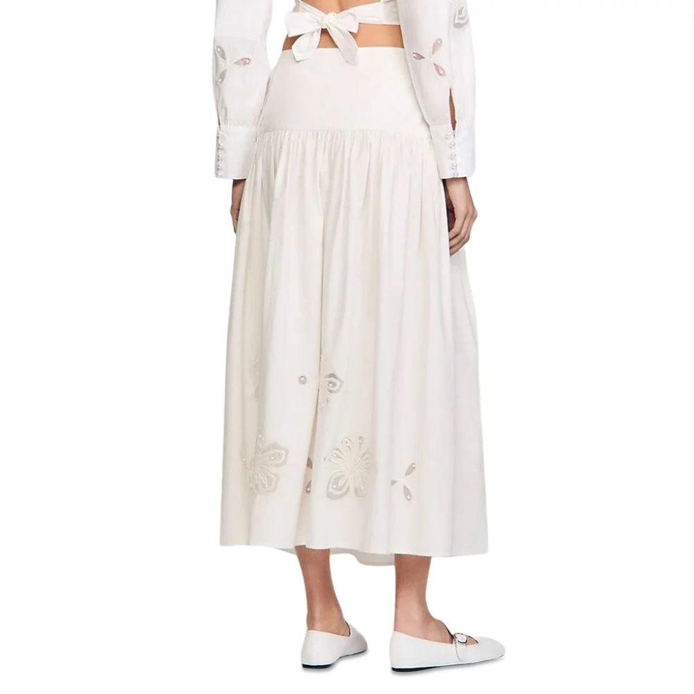 Edonie Long Poplin Skirt - Picture 2 of 8